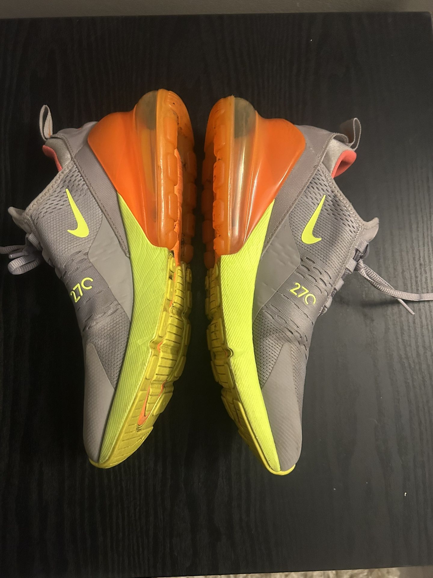 Nike Air Max 270 “Volt Glow / Total Orange / Wolf Grey” Size: Men’s 9