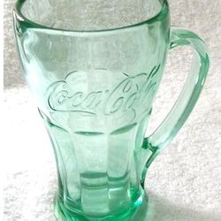 Libbey Coca Cola Heavy Glass Mug Georgia Green 14 oz Collectible