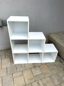 White Cube Storage Shelf Organizer Bookcase