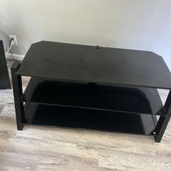 Glass Tv Stand! Grey Dining Table!
