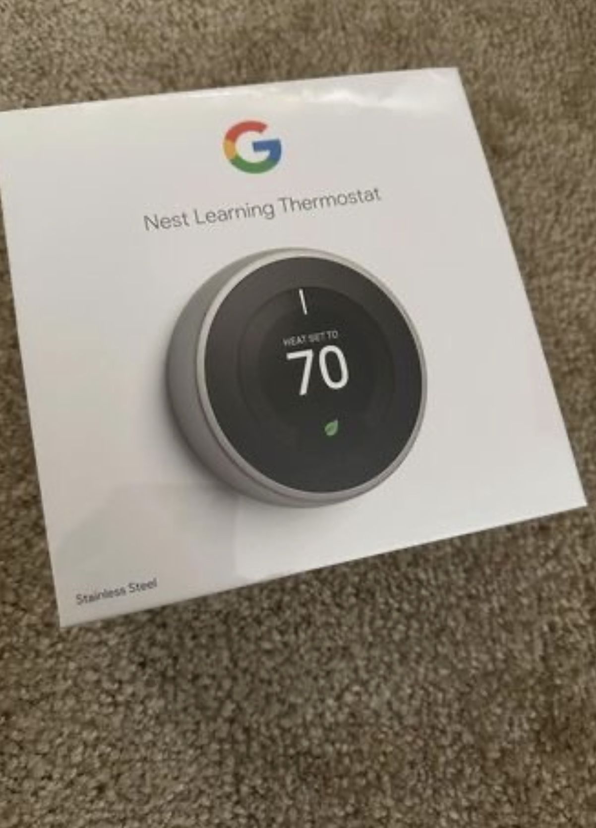 Google Nest Learning Thermostat 3rd Generation Stainless Steel