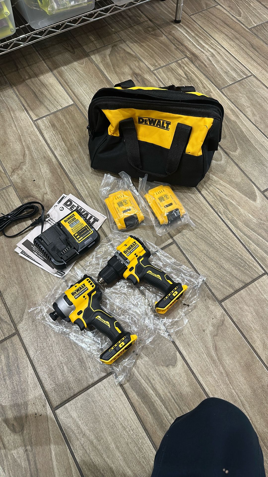 DEWALT ATOMIC 20-Volt MAX Lithium-Ion Cordless Combo Kit (2-Tool) with (2) 2.0Ah Batteries, Charger and Bag