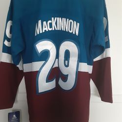 Brand New Colorado Avalanche McKinnon Jersey YOUTH Size L/XL 