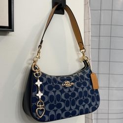 Coach Denim Teri Shoulder Bag