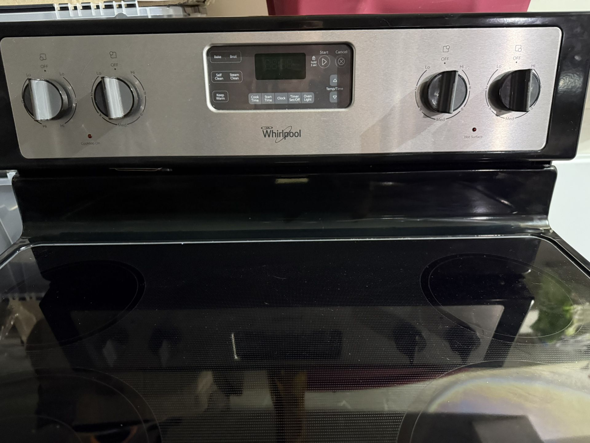 Glass Top Stove- Whirlpool