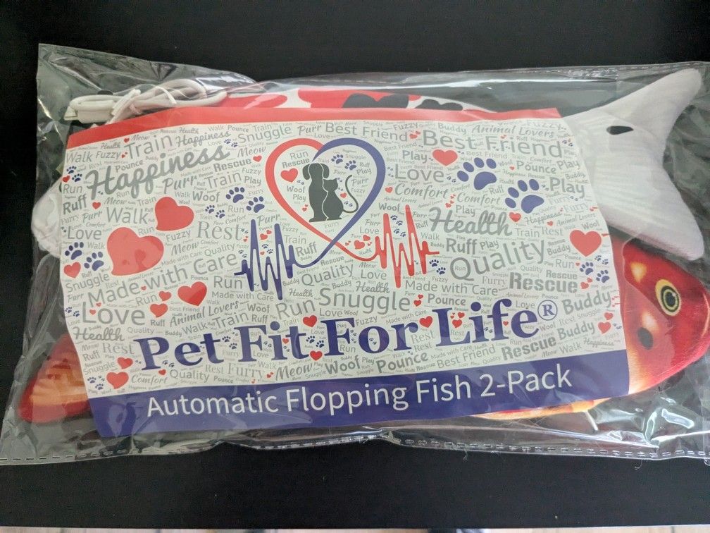 Flopping Fish Cat Toy w/ USB Charger (2 Pack)