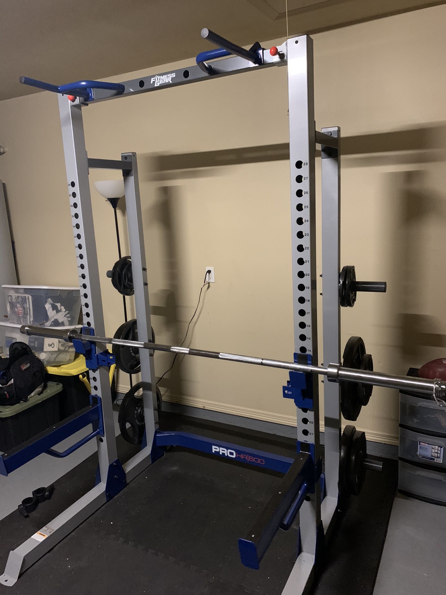 Half Rack, Weights and Bench