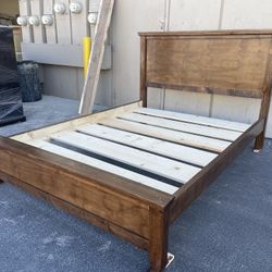 New Queen Size Bed Frame Made Out Of Solid Wood!