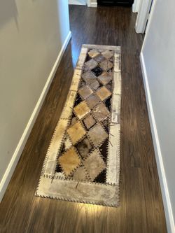 Patchwork Cowhide Runner Rug