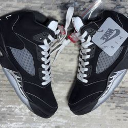 Reimagined Black Metallic 5s (Size 8)