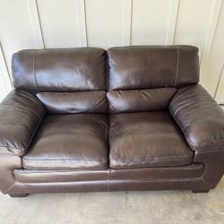 Leather Loveseat