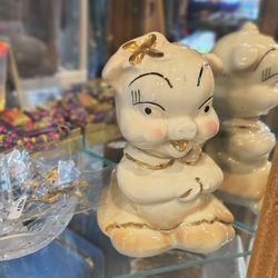 Vintage 1950s Ceramic Piggy Bank