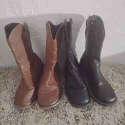 Black and Brown Casual Boots