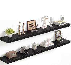 60” Black Floating Shelf