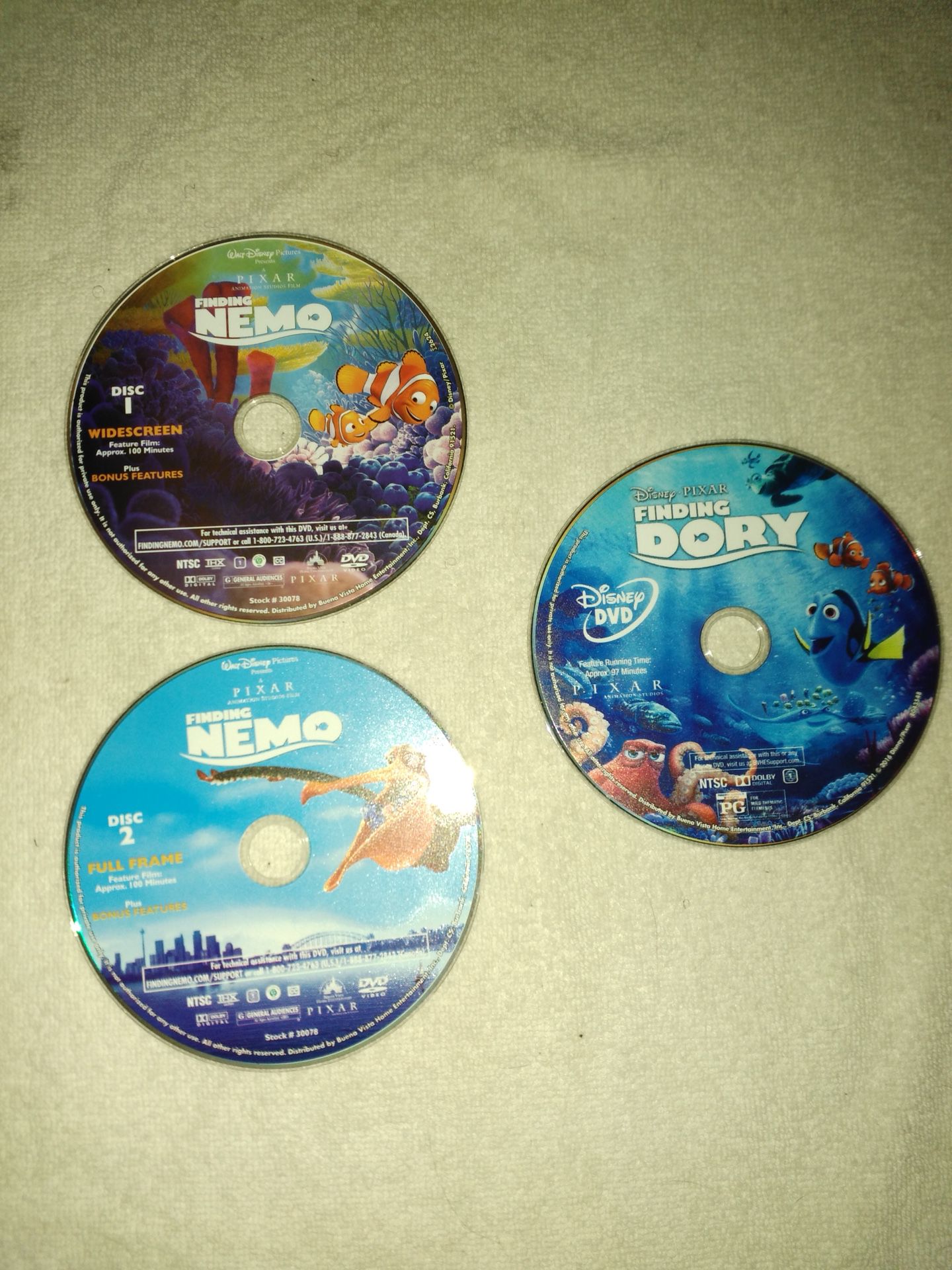 Finding Nemo 2 Disc Collectors Edition DVDs & Finding Dory DVD