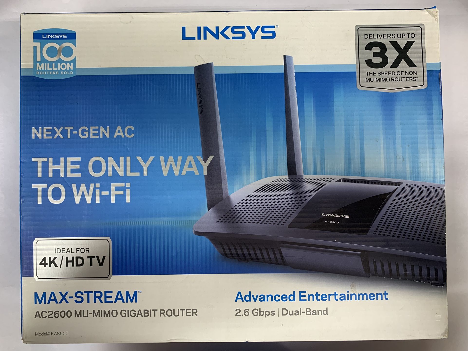 LINKSYS NEXT-GEN AC THE ONLY WAY TO WI-Fi LINKSYS EA8500 IDEAL FOR 4K/HD TV
