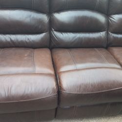 Leather Recliner Sofa