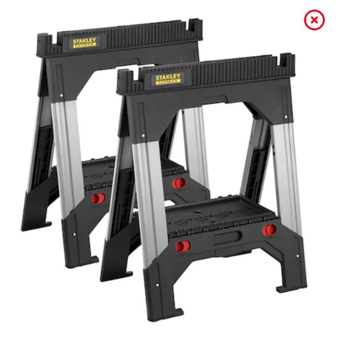 STANLEY SAWHORSES ADJUSTABLE METAL LEGS