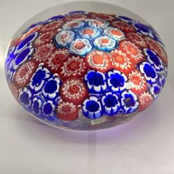 Gorgeous Rare Large MILLIFIORI  Paperweight Signed “VENI” Dante Veni Murano
