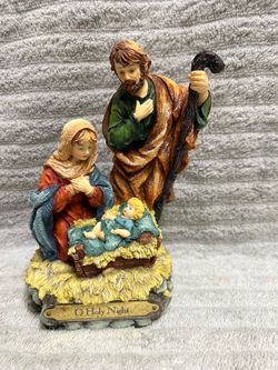 Galleria Lucchese Nativity Scene Music Box By Roman