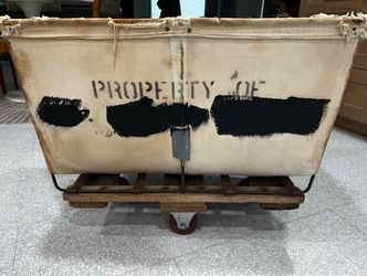 Vintage Industrial Canvas Postal Mail Hamper / Cart – $150 Firm