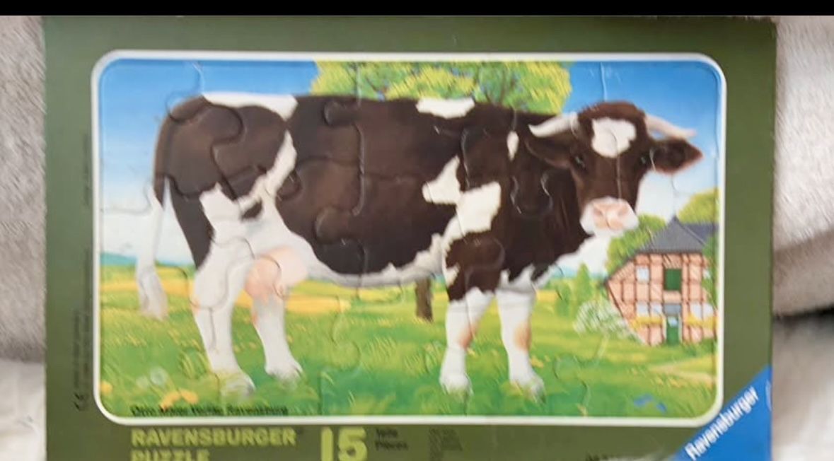 1986 ravensburger framed cow puzzle