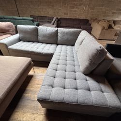Grey L Shaped Sectional Couch “WE DELIVER”