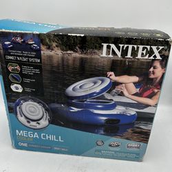 Intex Mega Chill Swimming Pool Inflatable Floating 24 Can Beverage Cooler Holder