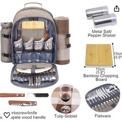 New Sunflora Picnic Backpack With Accessories