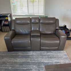 Leather Loveseat Recliner 