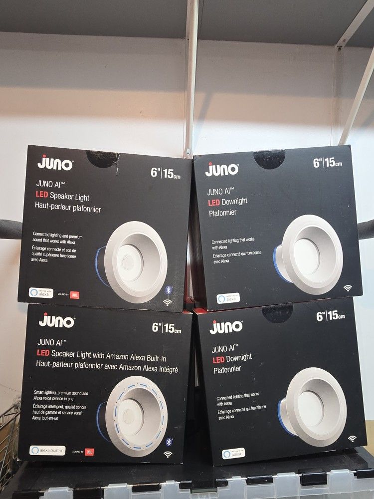 4 Juno LED Speaker Light And 4 LED Downight