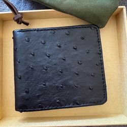 Tecovas black ostrich wallet