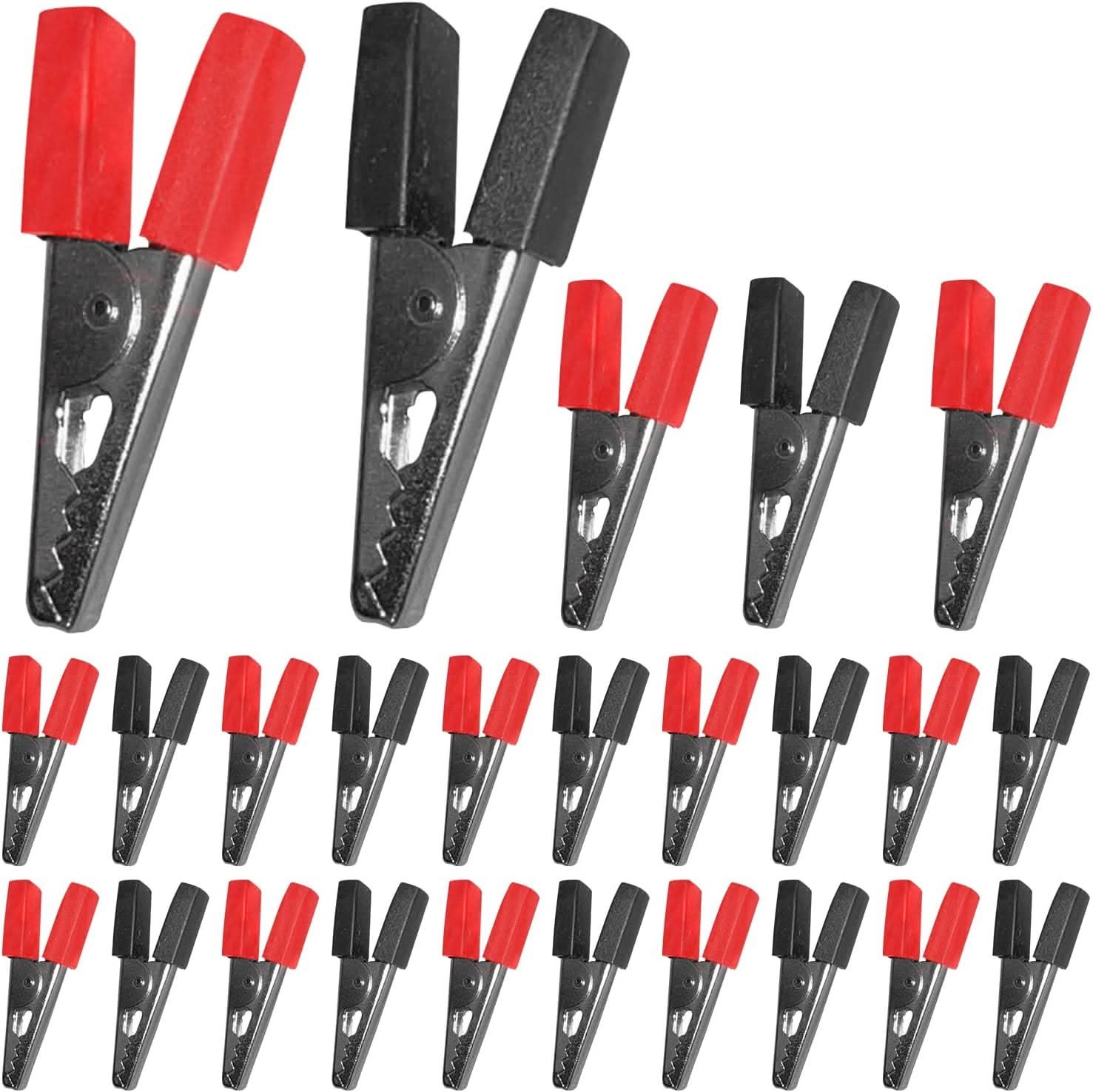 5 Core Alligator Clips Electrical Small Metal Battery Jumper Clamps Heavy Duty Insulated Gator Clip - ALLIGATOR 25 PCS