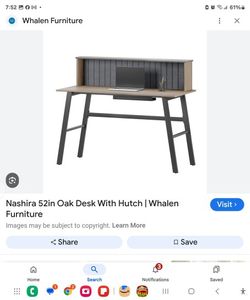 NISHIRA Oak Desk With Hutch