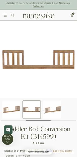 Toddler Bed Conversion Kit for Emory Farmhouse Collection by Monogram Namesake