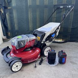 BRAND  NEW IN A BOX 60 V / 7.5 Amp h 21 INCH FLEX-FORCE POWER SYSTEM. RECYCLER SELF PROPELLED REAR WHEELS DRIVE LAWN MOVER BATTERY AND CHARGER INCLUDE
