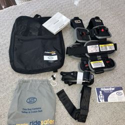 RideSafer - Extra Small (XS) Black, Lightweight, Compact, Portable Car Seat, 2+ years; 22–40 lb lb