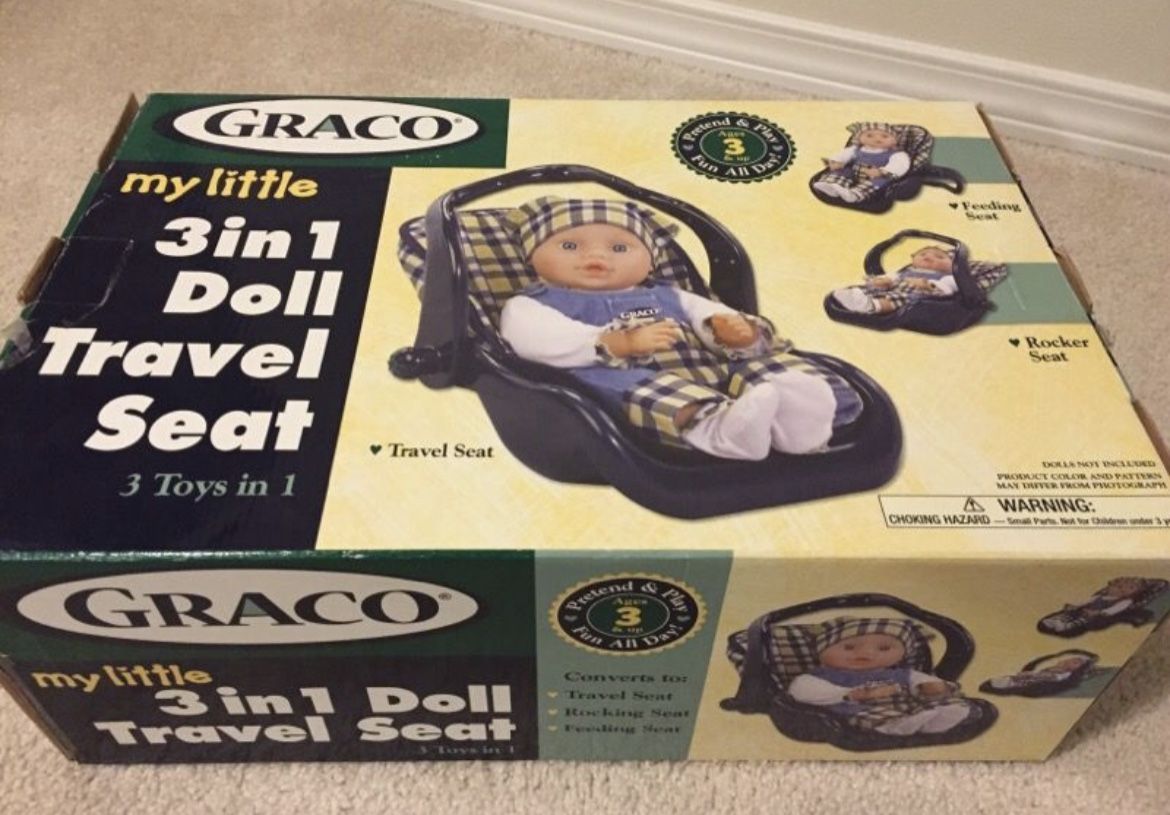 $12 - Graco 3 in 1 doll travel seat. Doll not included