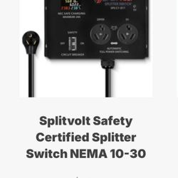 2 split volt splitter switch Nema 10-30