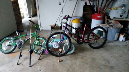 🚲 bike and 🐠 fishing canes