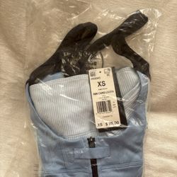 Reebok x Cardi B 2-in-1 Leotard Bodysuit Fluid Blue S-XS Women’s Athletic Collab