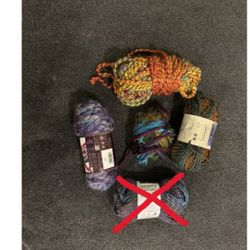 4 Multi Colored Yarn Skeins
