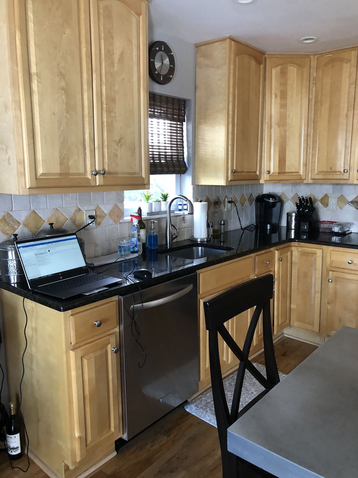Kitchen cabinets and granite