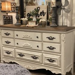 Gorgeous french country 9 drawer dresser  66in. W x 19in. D x 37in. H