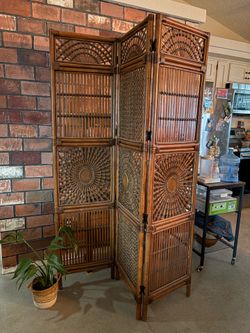 Wood room divider