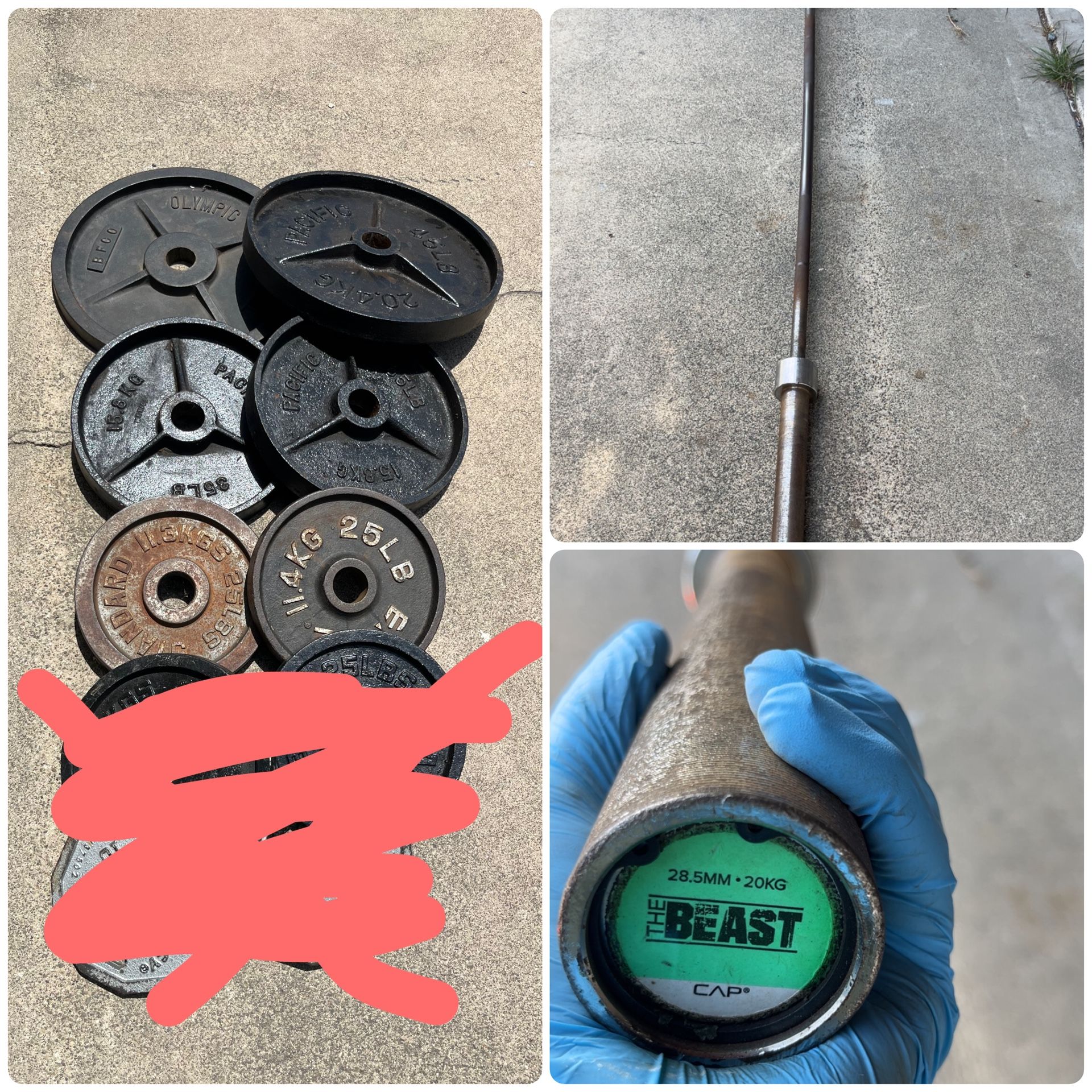 Olympic Weights With Barbell
