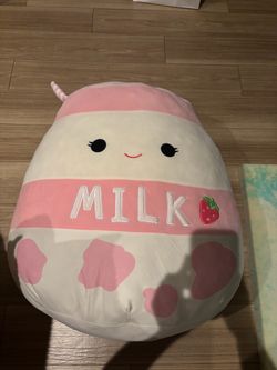 Squishmallow Strawberry Milk Plush