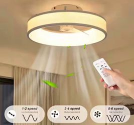 18 in. Smart LED Flush Mount Ceiling Fan with Remote