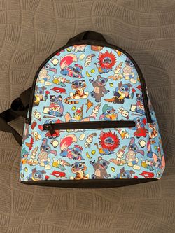 Disney 100 Stitch Mini Backpack Leather Bioworld Official Lilo & Stitch Bag