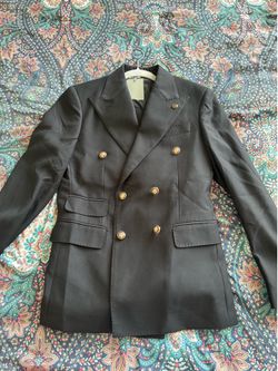 Black Double Breasted Suit set
